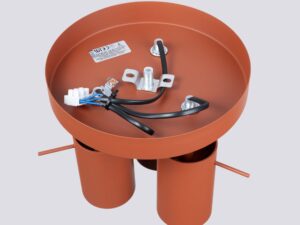 Miniaturka 3 - Detal cylindrycznego reflektora plafonu ceglastego z gniazdem GU10 zbliżenie