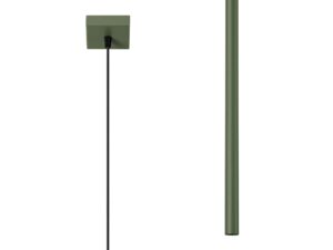 Miniaturka 1 - Lampa wisząca jednopunktowa zielona tubowa podsufitka i tuba zbliżenie