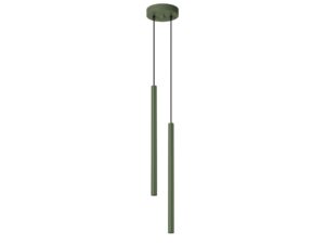 Miniatúra 10 - Závesné svietidlo dvojbodové zelené so svietiacimi trubicami teplé svetlo