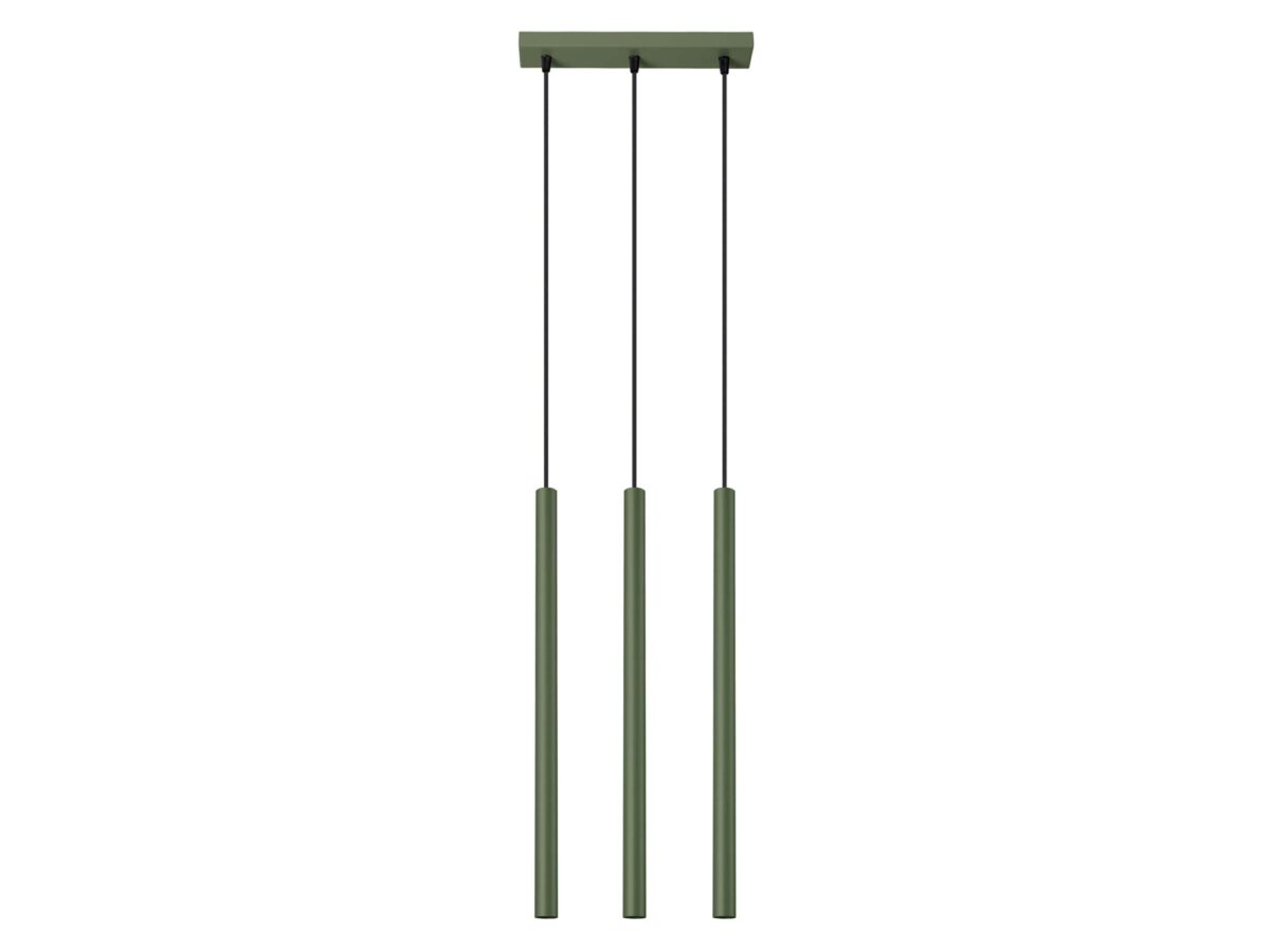 Elegante Hängelampe 3-flammig G9 olivgrün VARIO 3