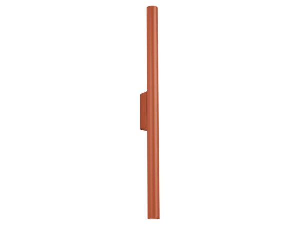 Kinkiet cylindryczny ceglasty na białym tle minimalistyczny design