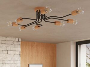 Miniaturka 10 - Lampa sufitowa sześcioramienna w aranżacji salonu zbliżenie