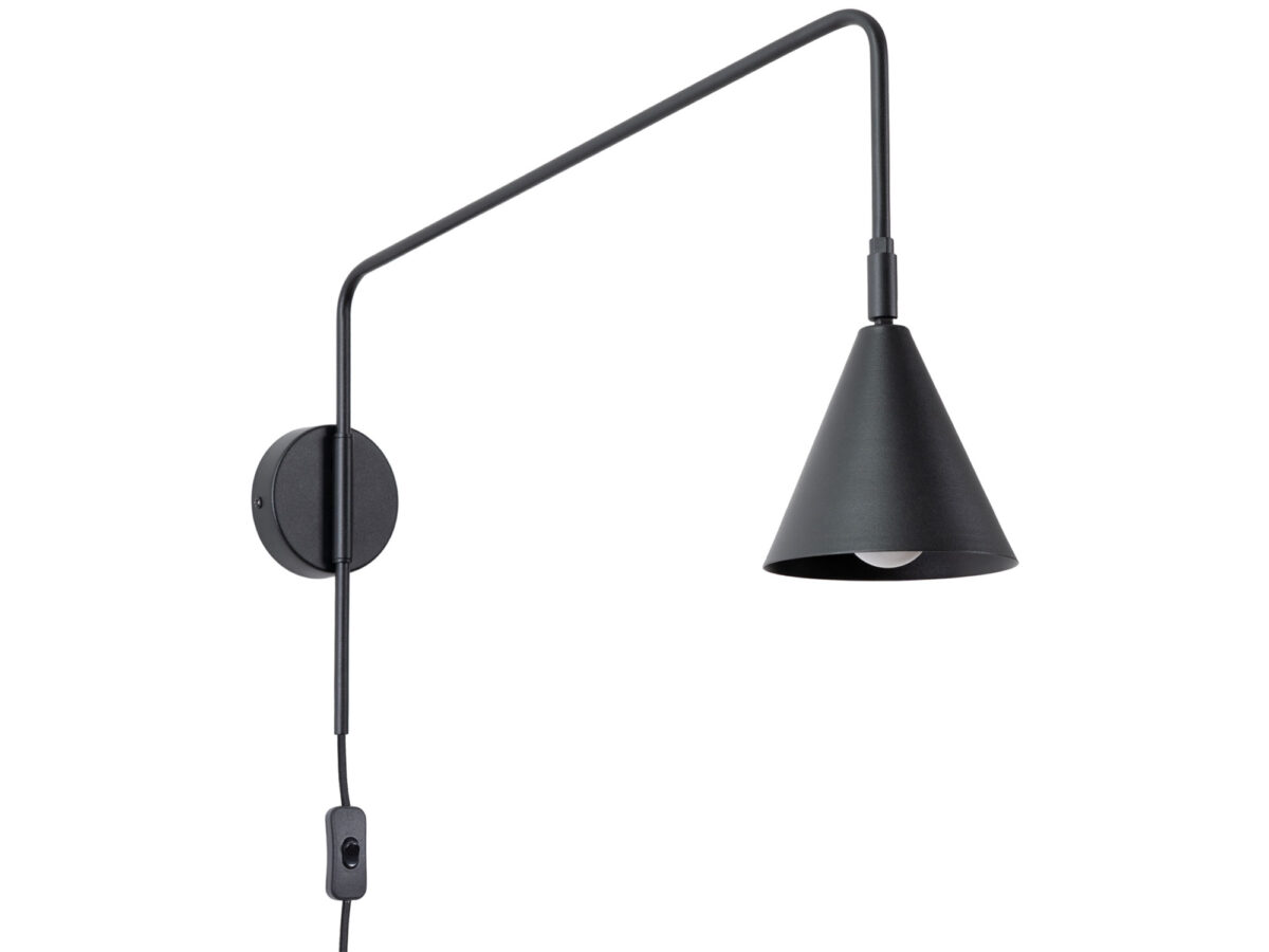Mattschwarze Wandleuchte 61 cm NOREN