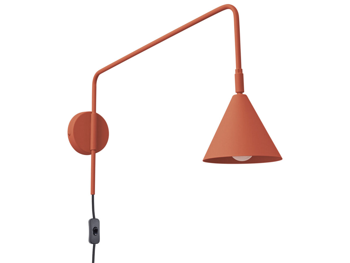 Ockerrote Wandleuchte 61 cm NOREN