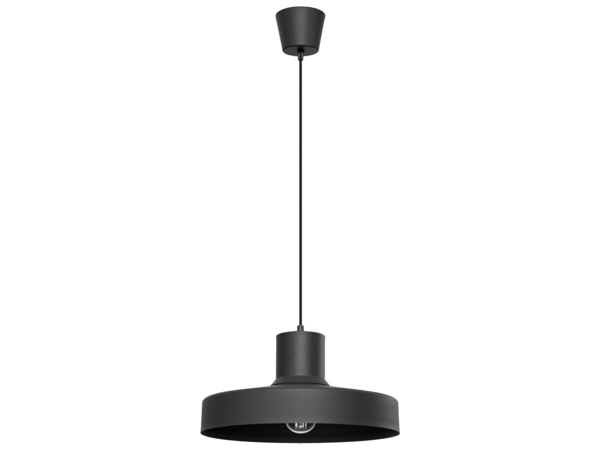 Schwarze Pendelleuchte 120 cm BIRNO