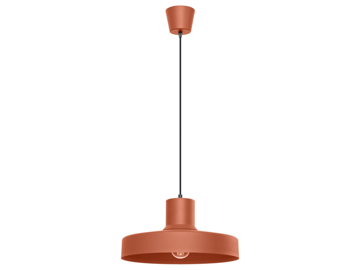 Ockerrote Pendelleuchte 35 cm BIRNO