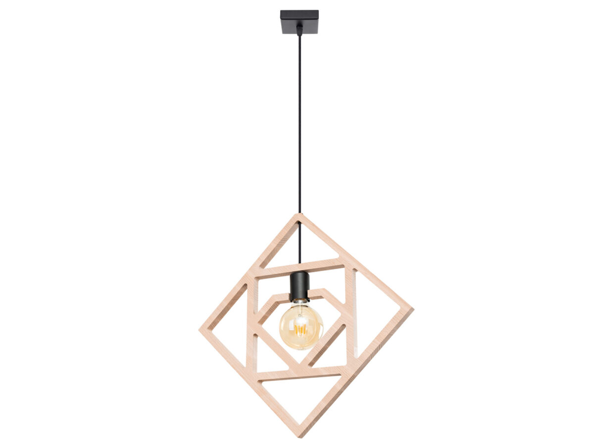 Moderne Pendelleuchte aus Holz CARRA