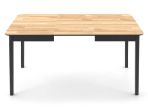 Miniatura 4 - Rozkládací stůl s dřevěnou deskou na černých kovových nohách