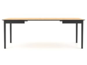 Miniatura 8 - Rozkládací jídelní stůl s dřevěnou deskou a černými nohami