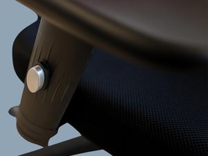Miniatura 2 - Ergonomická kancelářská židle, detail tlačítka nastavení područky, zblízka