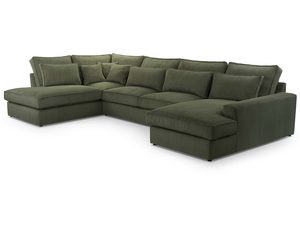 Miniatura 4 - Narożnik modułowy w kolorze khaki z głębokimi siedziskami