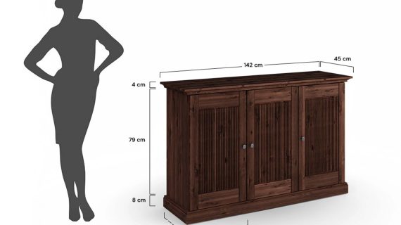Miniaturka 11 - Klasyczna nowoczesna sosnowa komoda Kalari
