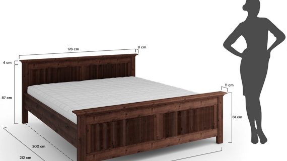 Miniaturka 10 - Skandynawskie klasyczne sosnowe łóżko Kalari