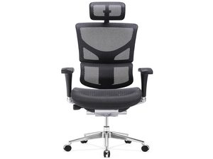 Miniatúra 10 - Ergonomické kancelárske kreslo čierne sieťované s čelom pohľad z frontu