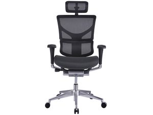 Miniatúra 9 - Ergonomické kancelárske kreslo čierne sieťované s čelom pohľad z frontu