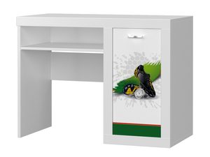 Miniatura 3 - Psací stůl dětské bílé s motywem míče fotbalové a policí perspektiva