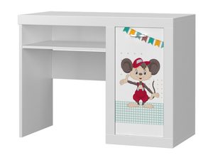Miniatura 5 - Psací stůl dětské bílé z motivem myszki chlapce a policí perspektiva