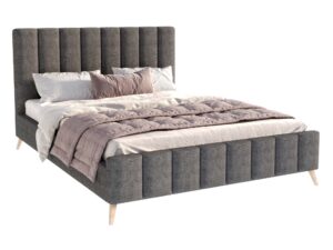 Miniaturka 5 - Łóżko eleganckie z drewnianą ramą Jimena