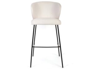 Miniatura 3 - Čalouněná ergonomická barová židle s kovovými nohami STELLA 65 cm