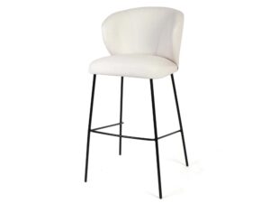Miniatura 4 - Čalouněná ergonomická barová židle s kovovými nohami STELLA 65 cm