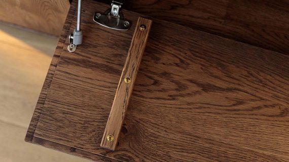 Miniaturka 9 - Nowoczesna dębowa szafka RTV 185 cm Essentia