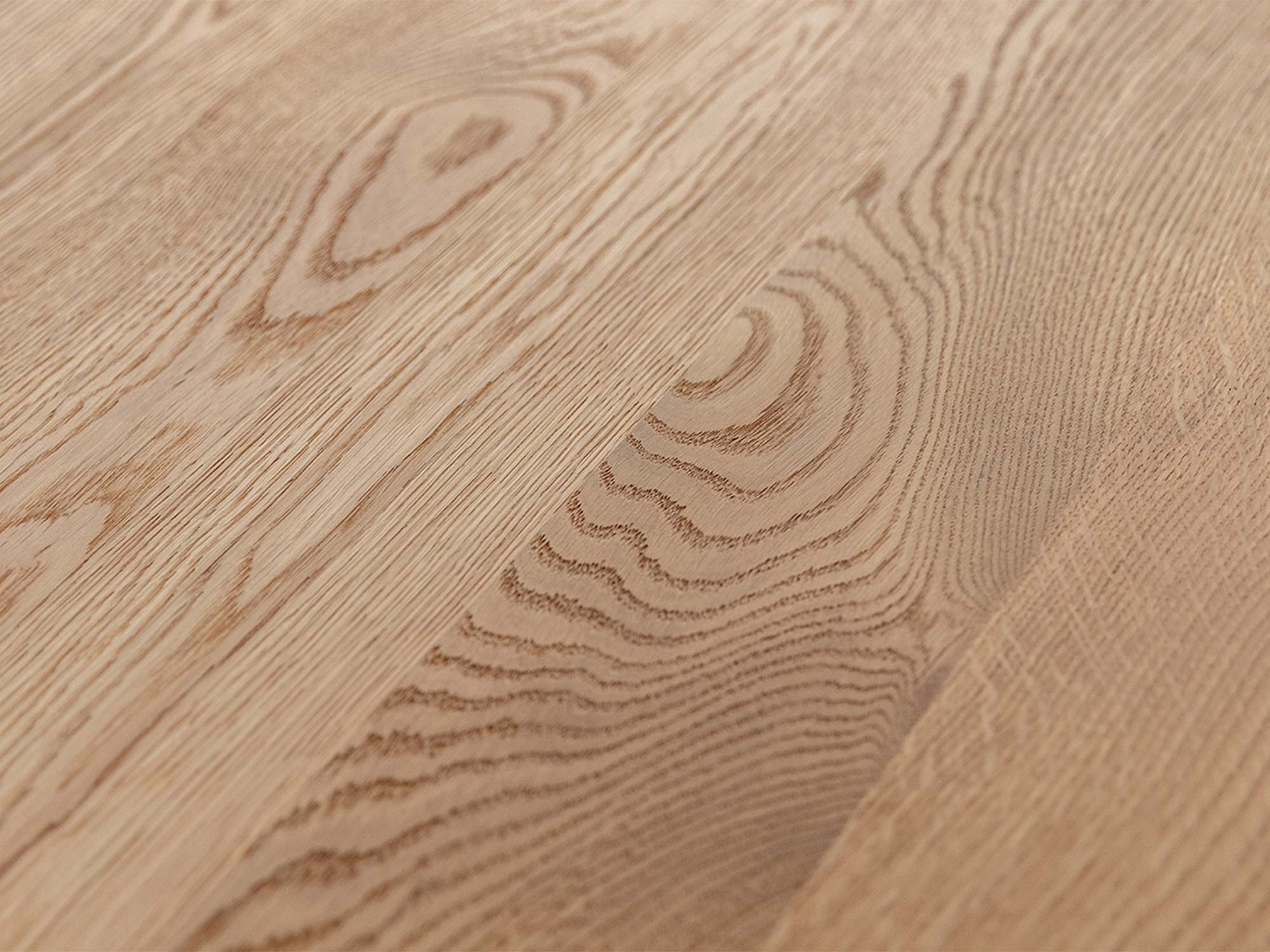 Detal usłojenia blatu stołu dębowego ze słojami drewna