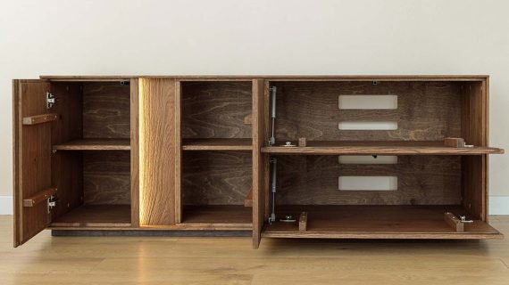 Miniaturka 17 - Szafka RTV 165 cm tabacco 4-drzwiowa Essentia