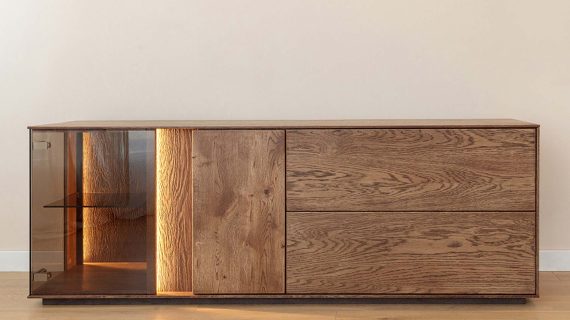 Miniaturka 1 - Szafka RTV 165 cm tabacco 2 półki Essentia