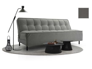 Miniaturka 11 - Szara sofa tapicerowana z charakterystycznym pikowaniem oparcia