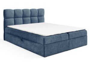 Miniatura 2 - čalouněné kontinentální postel modré z elegantním prošíváním