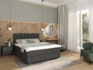 Miniaturka 12 - Łóżko kontynentalne designerskie tapicerowane Tiziana
