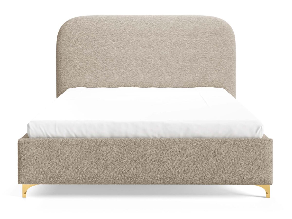Loft-Polsterbett mit goldenen Beinen Ilussion