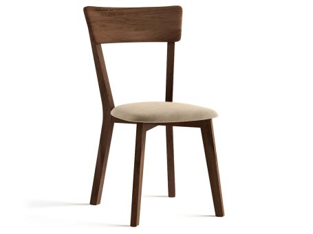 Krzesło dębowe z beżowym siedziskiem MAX