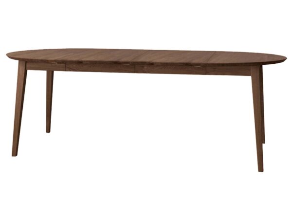Rozkládací kulatý dubový stůl 90-190 cm tabacco Basic