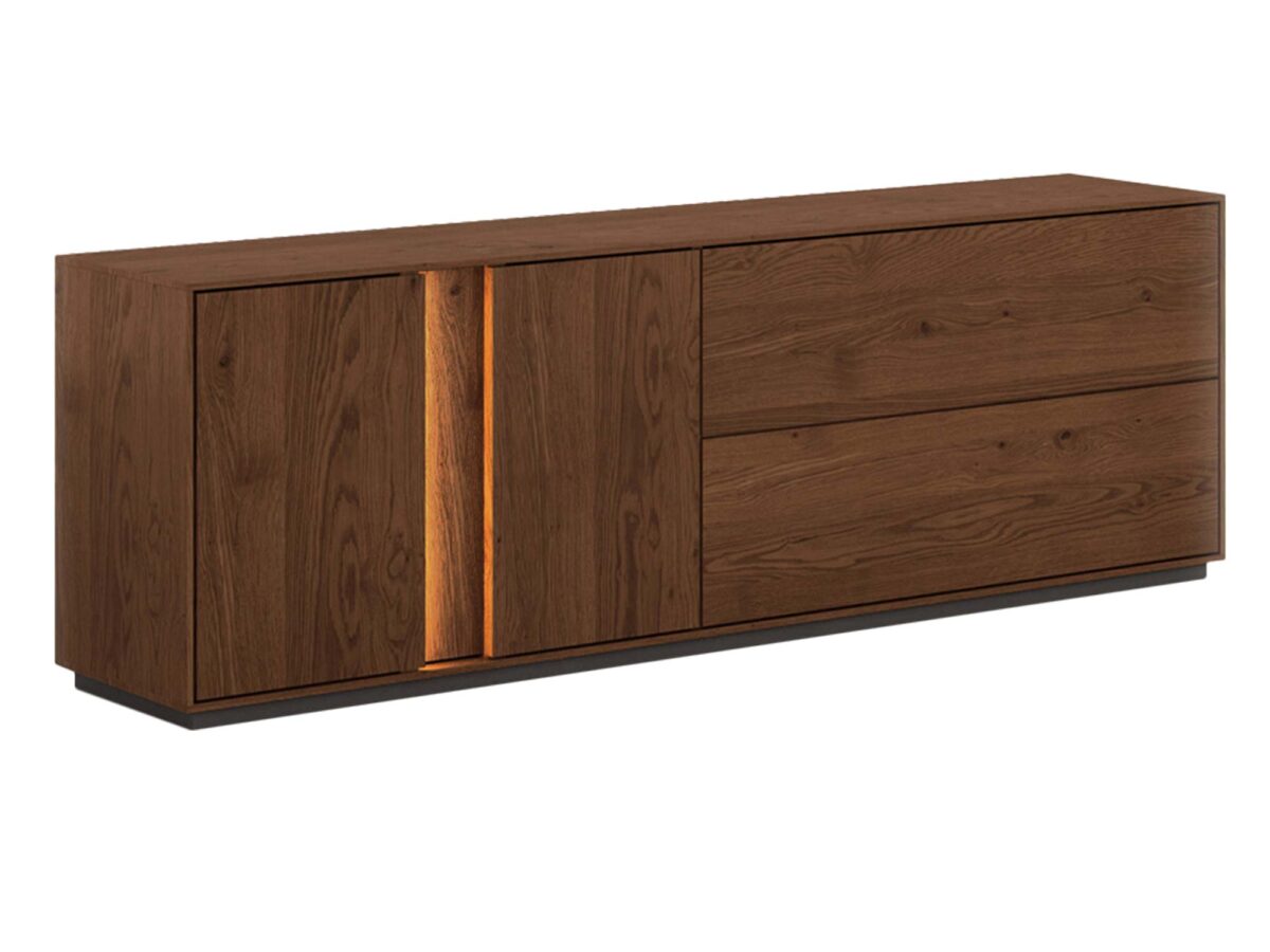Funkční TV stolek 185 cm s LED osvětlením Essentia