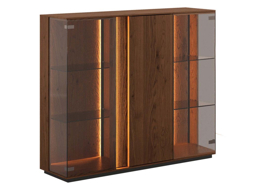 Elegancka nowoczesna dębowa witryna Essentia