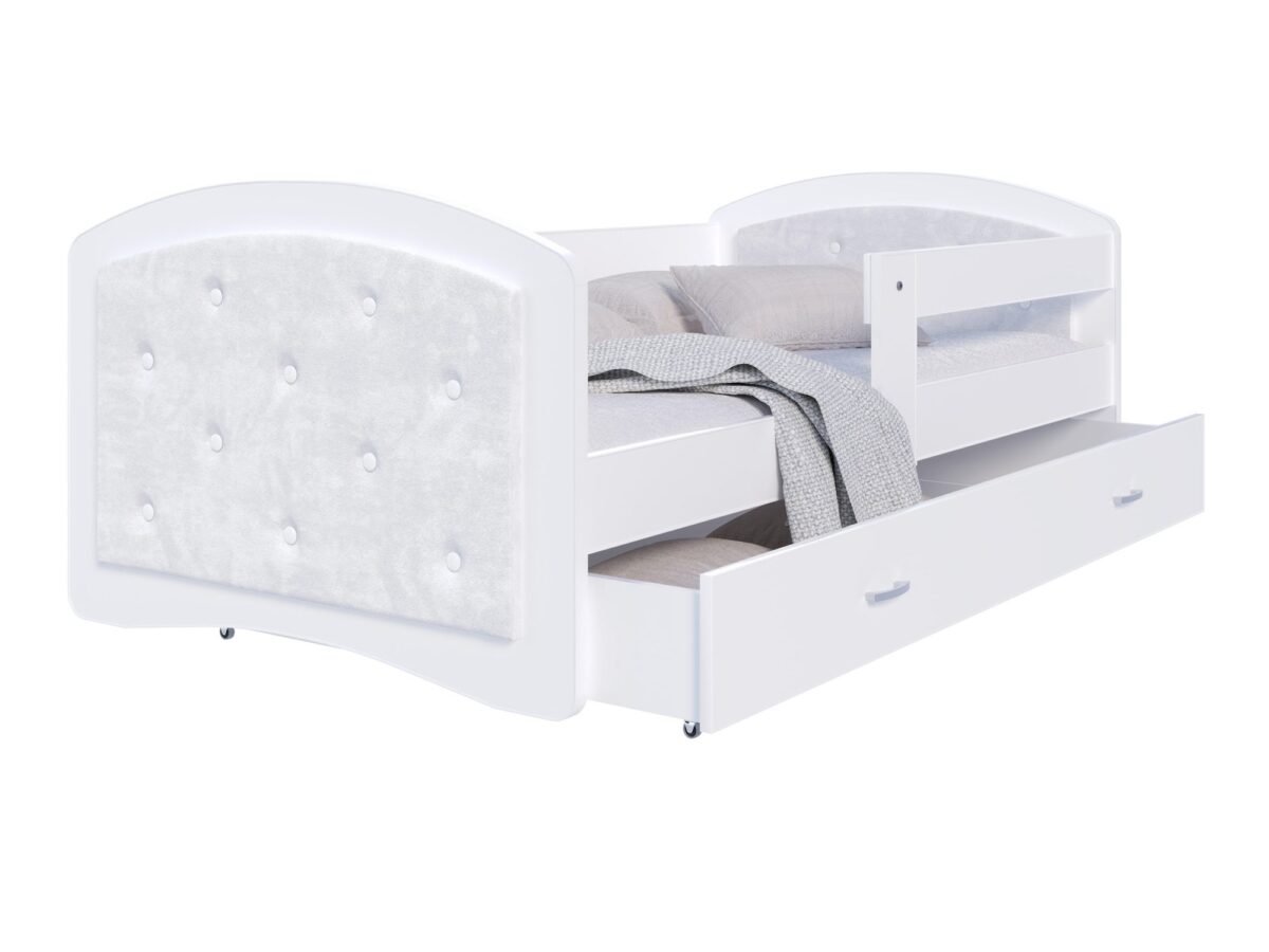 Polster-Kinderbett mit Schublade 80×160 cm 80×180 cm 90×200 cm Mia 1608 G