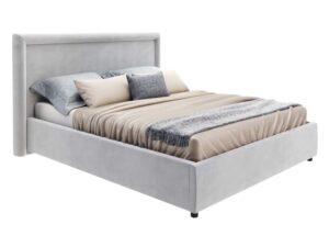 Miniaturka 3 - Eleganckie łóżko tapicerowane z podnoszonym stelażem Indira