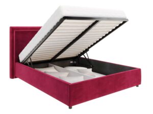 Miniaturka 14 - Eleganckie łóżko tapicerowane z podnoszonym stelażem Indira