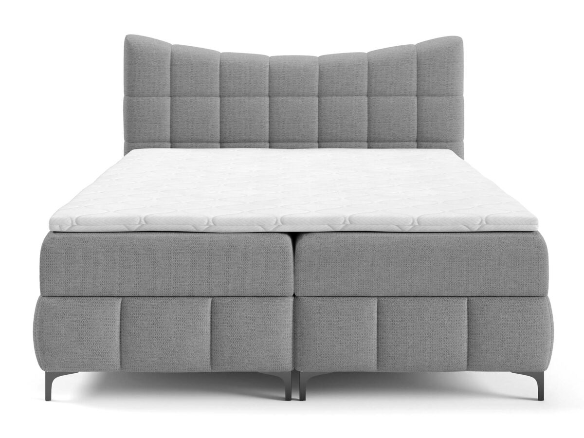 Loft Boxspring-Doppelbett schwarze Metallfüße Herla
