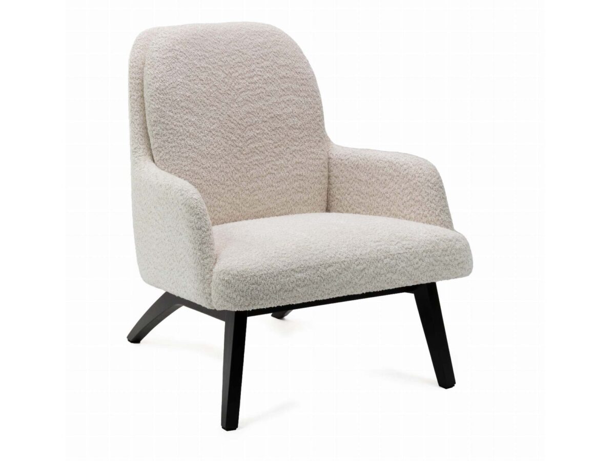 Eleganter Loungesessel heller Stoff MULTI 2