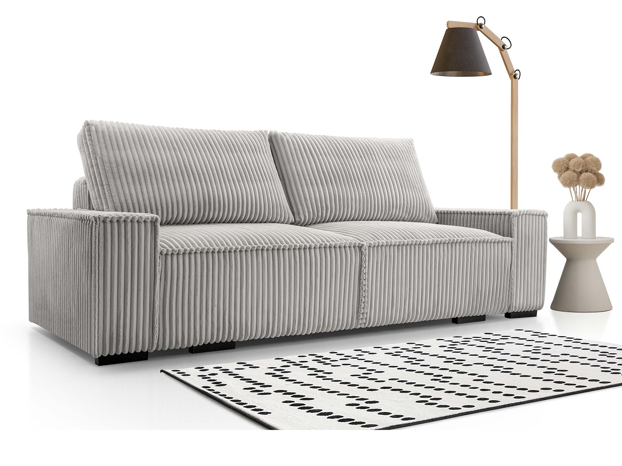 Šedé křeslo v látce Tilia s ergonomickým sedákem