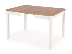 Miniatura 2 - Rozkládací stůl v dekoru dub artisan s bílými dřevěnými nohami