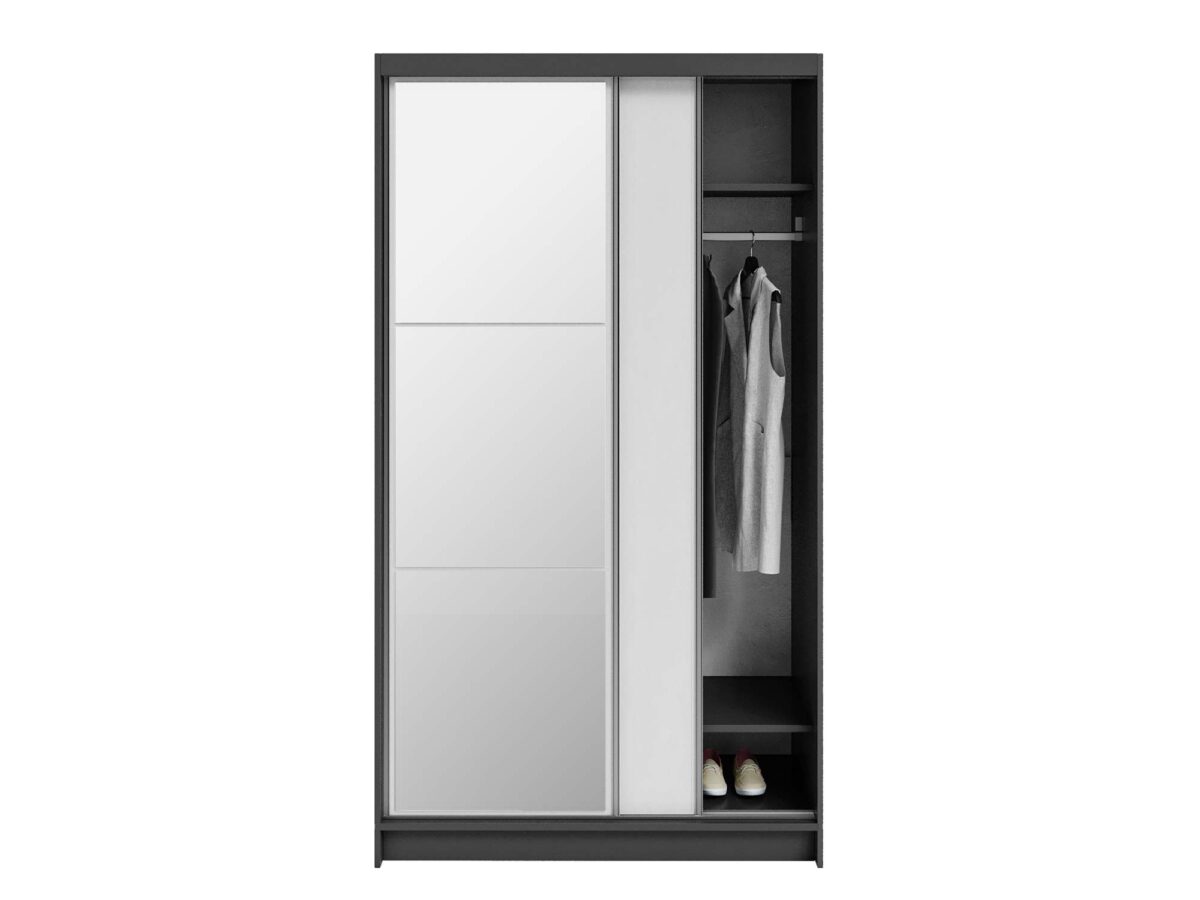 Schwebetürenschrank mit Spiegel 120 cm Kerem