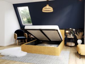 Miniaturka 13 - Nowoczesne łóżko w tkaninie premium Mika
