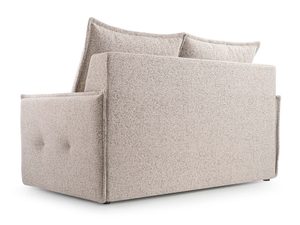 Miniaturka 5 - Szarobeżowa sofa dwuosobowa z wysokimi poduszkami oparcia od tyłu