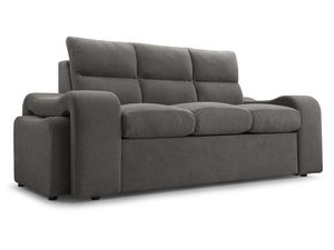 Miniaturka 3 - Grafitowa sofa tapicerowana z miękkimi poduszkami siedziska i oparcia