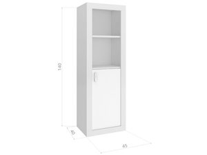Miniatura 7 - Regál dětský bílý rozměry 140x45x40 cm technický výkres
