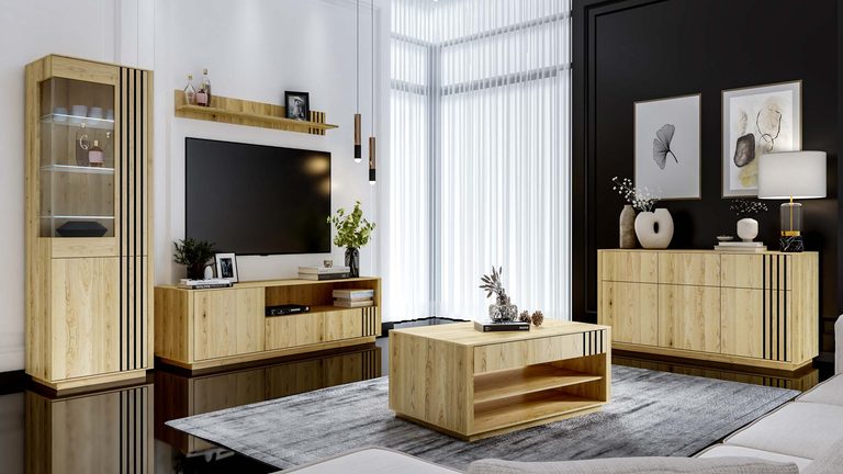 Kolekce Dorello – Salon s TV skříňkou a komodou