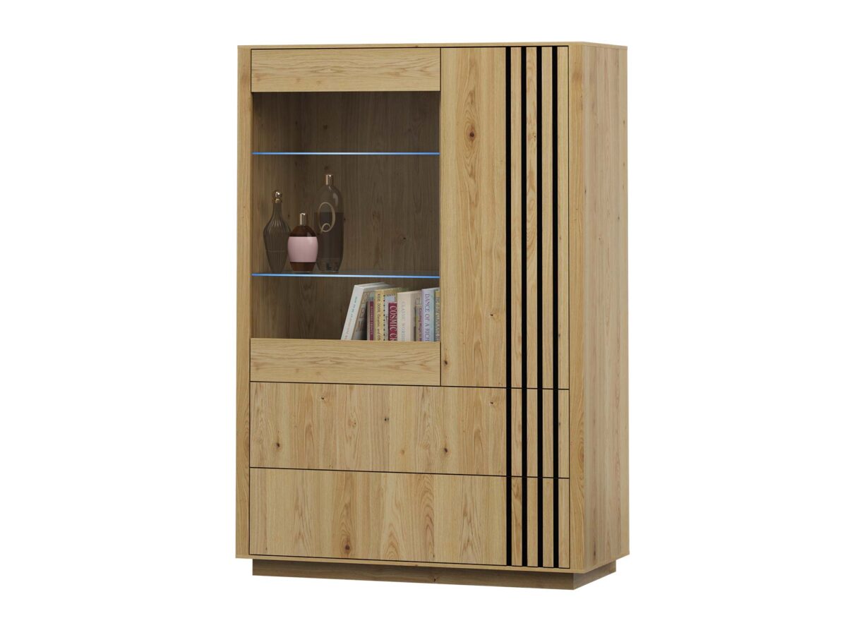 Vitrine 2D2S geriffelt 100 × 150 × 45 cm Dorello